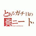 とあるガチ目の糞ニート（ｋａｒａｎｅｚｕ）