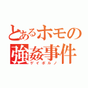 とあるホモの強姦事件（ゲイポルノ）