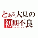 とある大見の初期不良（ハイパーエコ）