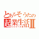 とあるそうたの起業生活Ⅱ（ＣＥＯへの道）