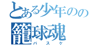 とある少年のの籠球魂（バスケ）