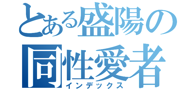 とある盛陽の同性愛者（インデックス）