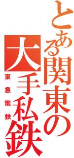 とある関東の大手私鉄（東急電鉄）