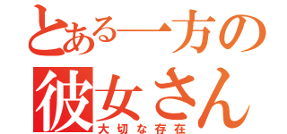 とある一方の彼女さん（大切な存在）