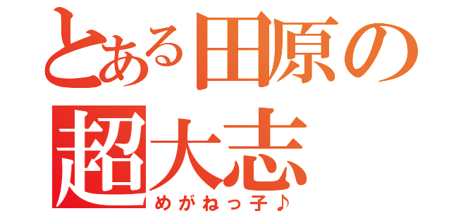 とある田原の超大志（めがねっ子♪）