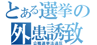 とある選挙の外患誘致（公職選挙法違反）