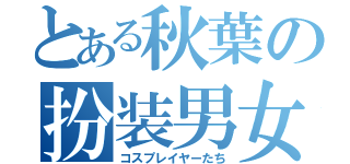 とある秋葉の扮装男女（コスプレイヤーたち）