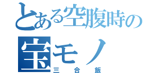 とある空腹時の宝モノ（三合飯）