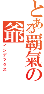 とある覇氣の爺（インデックス）