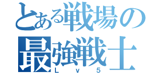 とある戦場の最強戦士（Ｌｖ５）