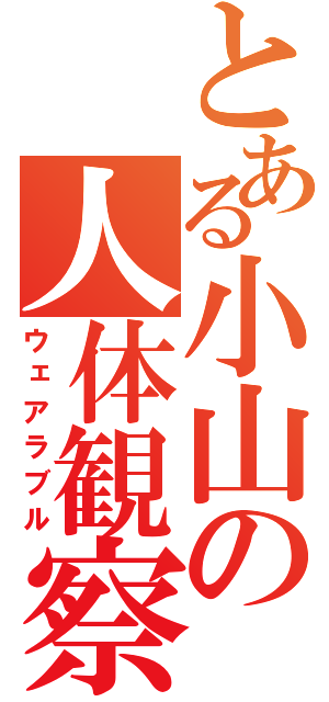 とある小山の人体観察（ウェアラブル）