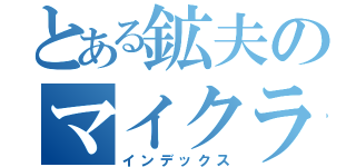 とある鉱夫のマイクラ（インデックス）