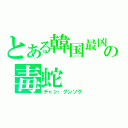 とある韓国最凶の毒蛇（チャン・グンソク）