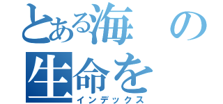 とある海の生命を（インデックス）