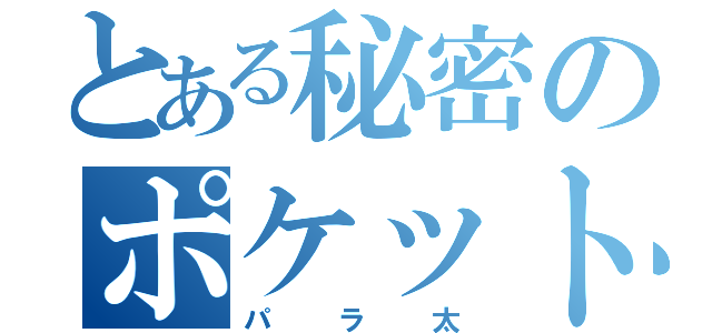 とある秘密のポケット（パラ太）