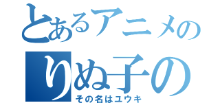 とあるアニメのりぬ子の嫁（その名はユウキ）