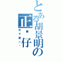 とある胡景明の正傻仔（天下第一傻）