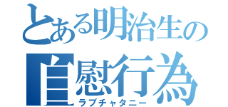 とある明治生の自慰行為（ラブチャタニー）