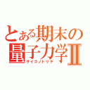 とある期末の量子力学Ⅱ（サイゴノトリデ）