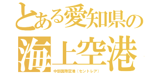 とある愛知県の海上空港（中部国際空港（セントレア））