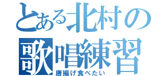 とある北村の歌唱練習（唐揚げ食べたい）