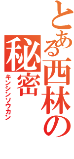 とある西林の秘密（キンシンソウカン）