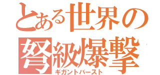 とある世界の弩級爆撃（ギガントバースト）