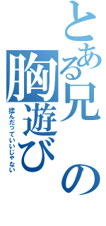 とある兄の胸遊び（揉んだっていいじゃない）