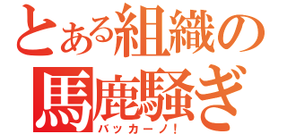 とある組織の馬鹿騒ぎ（バッカーノ！）