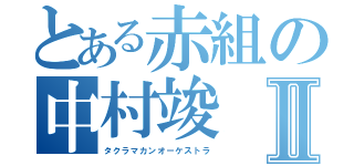 とある赤組の中村竣Ⅱ（タクラマカンオーケストラ）