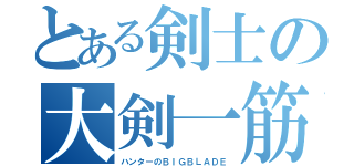 とある剣士の大剣一筋（ハンターのＢＩＧＢＬＡＤＥ）