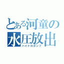 とある河童の水圧放出（ハイドロポンプ）