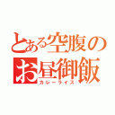 とある空腹のお昼御飯（カレーライス）