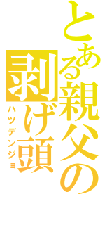 とある親父の剥げ頭（ハツデンジョ）