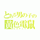 とある男の子の黄色電鼠（ピカチュウ）