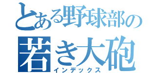 とある野球部の若き大砲（インデックス）