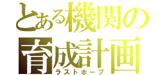 とある機関の育成計画（ラストホープ）