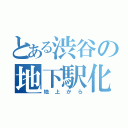 とある渋谷の地下駅化（地上から）