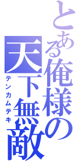 とある俺様の天下無敵（テンカムテキ）