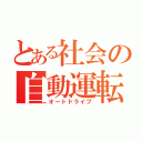 とある社会の自動運転（オートドライブ）