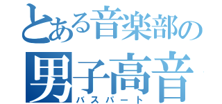 とある音楽部の男子高音（バスパート）