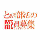 とある部活の部員募集（ソフトテニス）