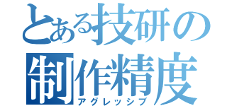 とある技研の制作精度（アグレッシブ）