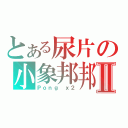 とある尿片の小象邦邦Ⅱ（Ｐｏｎｇ ｘ２）