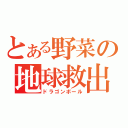 とある野菜の地球救出劇（ドラゴンボール）