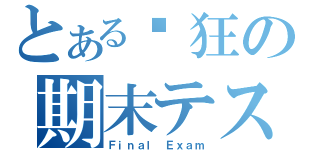 とある热狂の期末テスト （Ｆｉｎａｌ Ｅｘａｍ）