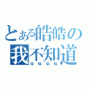 とある皓皓の我不知道（哈哈哈哈）