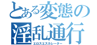 とある変態の淫乱通行（エロスエスカレーター）