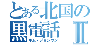 とある北国の黒電話Ⅱ（キム・ジョンウン）