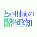 とある財前の格物致知（パーフェクト）